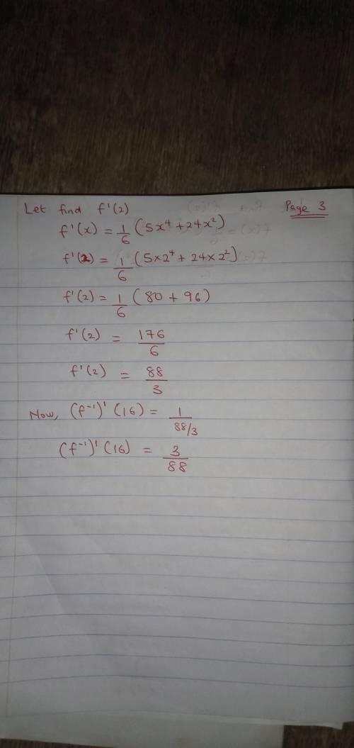 Verify that f has an inverse. Then use the function f and the given real number a to find (f −1)'(a)
