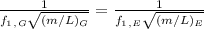 \frac{1}{f_1_,_G\sqrt{(m/L)_G}}=\frac{1}{f_1_,_E\sqrt{(m/L)_E}}