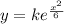 y =k  {e}^{ \frac{ {x}^{2} }{6} }