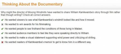 30 POINTS! Why might the director of Moving Windmills have wanted to share William Kamkwamba’s story