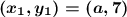 \boldsymbol{(x_1,y_1)=(a,7)}