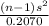 \frac{ (n-1)s^{2}}{0.2070 }