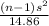 \frac{ (n-1)s^{2}}{14.86 }