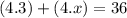 (4.3)+(4.x) = 36