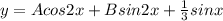 y=A cos 2x+Bsin2 x+\frac13sinx