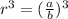 r^3=(\frac{a}{b})^3