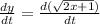 \frac{d y}{d t}=\frac{d(\sqrt{2 x+1})}{d t}