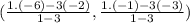 (\frac{1.(-6)-3(-2)}{1-3},\frac{1.(-1)-3(-3)}{1-3})