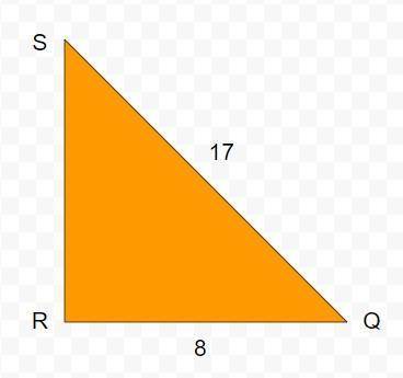 - In the following diagram of triangle QRS, QR = 8 and QS = 17. Determine the value of sin Q. Show h