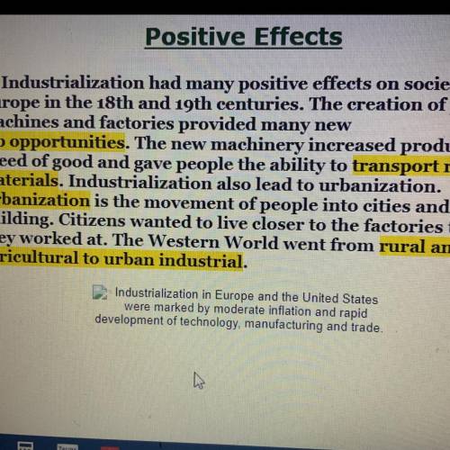 In the long term industrialization allowed countries to be able to