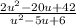 \frac{2 {u}^{2}  - 20u + 42}{ {u}^{2}  - 5u + 6}