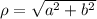 \rho =\sqrt{a^2+b^2}