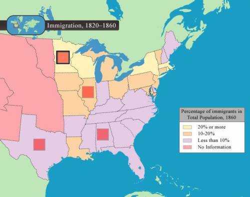 Between 1820 and 1860, the United States received a huge number of immigrants from European nations.