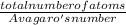 \frac{total number of atoms}{Avagaro's number}