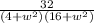 \frac{32}{(4+w^2)(16+w^2)}