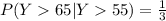 P(Y65|Y55)=\frac{1}{3}