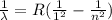 \frac{1}{\lambda}=R(\frac{1}{1^2}-\frac{1}{n^2})