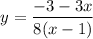 $y=\frac{-3-3 x}{8(x-1)}