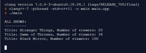 TV show information can either keep track of the number of viewers per show or the name of a show. I