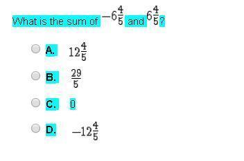 Select the correct answer. what is the sum of