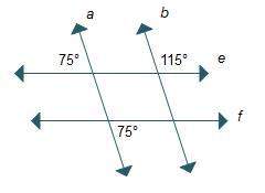 which lines are parallel? justify your answer. lines a and b are parallel becaus