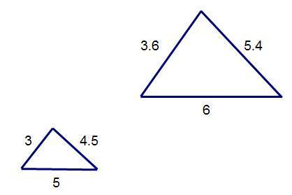 Which set of ratios could be used to determine if one triangle is a dilation of the other