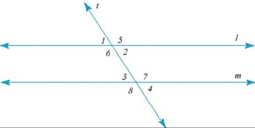 Using the figure below, select the two pairs of alternate exterior angles. 1