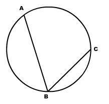 In the figure below, angle b and arc ac are congruent.