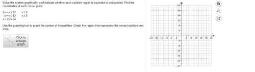 Solve the system graphically, and indicate whether each solution region is bounded or unbounded. fi
