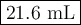 \large \boxed{\text{21.6 mL}}