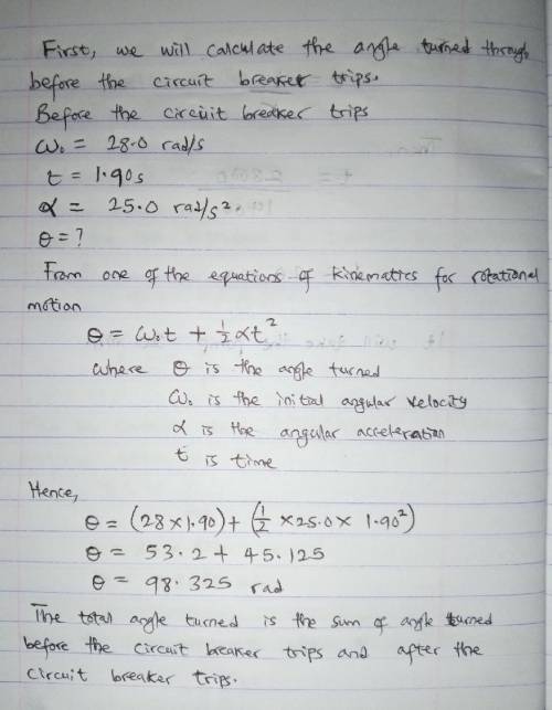 At t=0 a grinding wheel has an angular velocity of 28.0 rad/s. It has a constant angular acceleratio