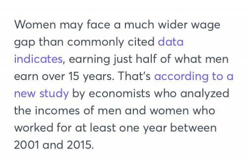 In the United States, women earn cents for each dollar that a man earns. Can this be explained? What