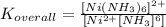 K_{overall} = \frac{[Ni (NH_3) _6]^{2+}}{[Ni^{2+} [NH_3] ^6]}