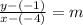 \frac{y - ( - 1)}{x - ( - 4)}  = m
