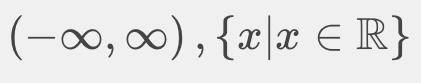 What is the domain of f(x) = 5x – 7?