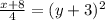 \frac{x+8}{4}=(y+3)^2