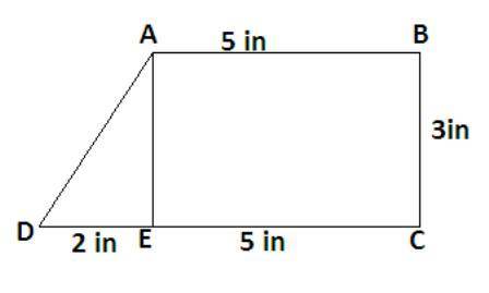 6. trapezoid ABCD shown below, AB|| DC, overline BC perp overline DC and sides have lengths as shown