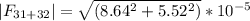 |F_{31 +32}| = \sqrt{(8.64^2 + 5.52 ^2) } *10^{-5}