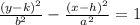 \frac{(y-k)^2}{b^2}-\frac{(x-h)^2}{a^2}=1