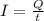 I=\frac{Q}{t}