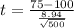 t = \frac{75 - 100}{\frac{8.94}{\sqrt{500}}}