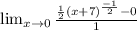 \lim_{x \rightarrow 0}  \frac{ \frac{1}{2} (x + 7)^{ \frac{-1}{2}} - 0 }{1}