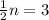 \frac{1}{2} n=3