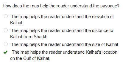 How does the map help the reader understand the passage? The map helps the reader understand the ele