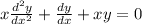 x\frac{d^{2}y }{dx^{2} } + \frac{dy}{dx} + xy = 0
