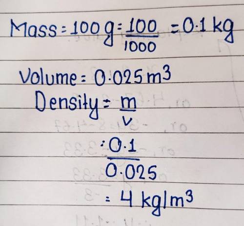 Physics question about density