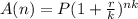 A(n)=P(1+\frac{r}{k})^{nk}
