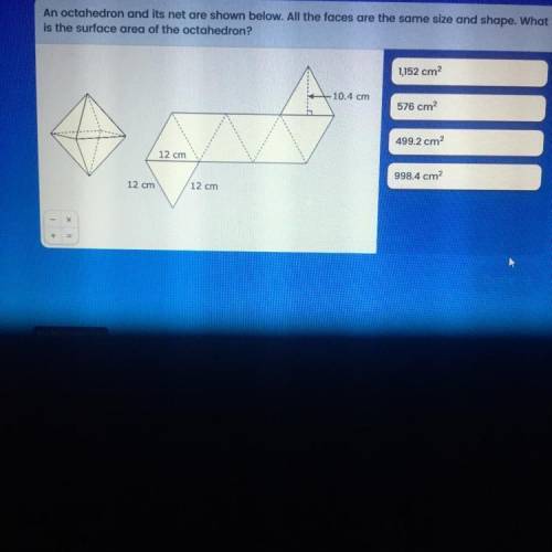 An octahedron and its net are shown below. All the faces are the same size and shape. What

is the s