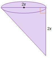 An oblique cone has a height equal to the diameter of the base. The volume of the cone is equal to 1
