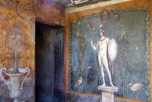 Which style of wall painting was least characteristic of roman wall painting?  eclecticism mathemati